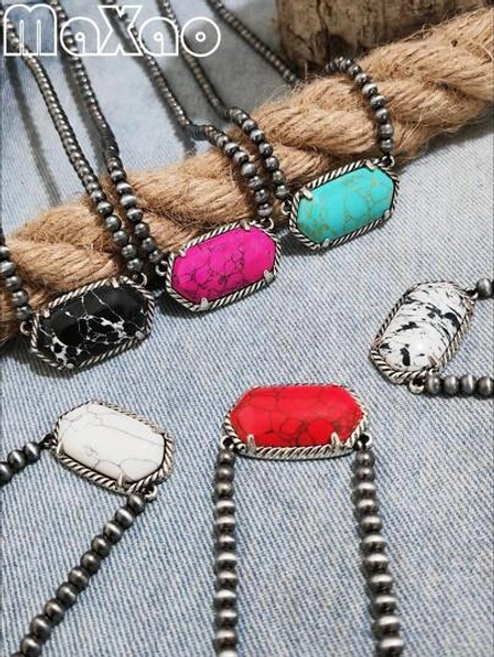 Vintage European & American Bohemian Style Turquoise Necklace For Women, Suitable For Party, Travel, Gift For Festivals & Anniversaries. Please Share Photo Review If You Like The Product.