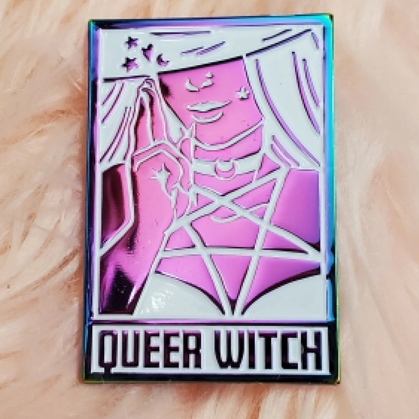 Queer witch pin