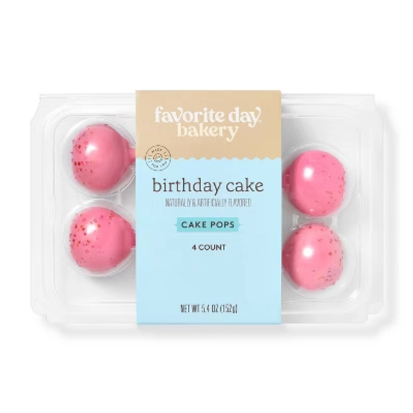 Birthday Cake Cake Pops - 5.4oz/4ct - Favorite Day™