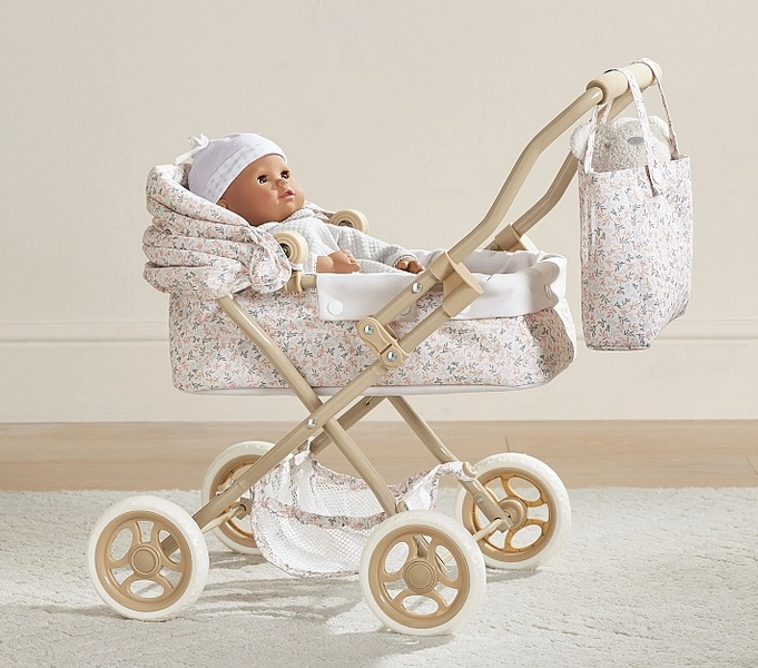 Winter Filagree Doll Pram Stroller