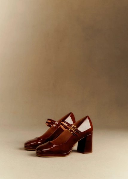 Carmen High Mary Janes - Patent Mahogany