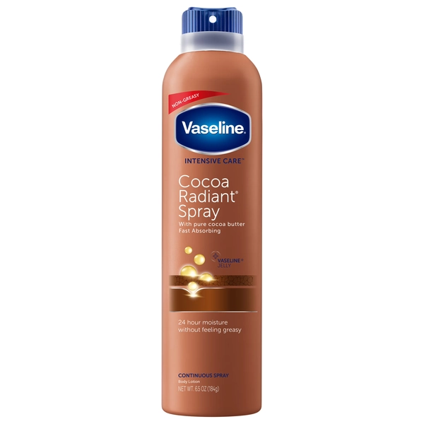Vaseline Intensive Care Radiant Moisturizer Non Greasy Spray Body Lotion, Cocoa, 6.5 fl oz - Walmart.com