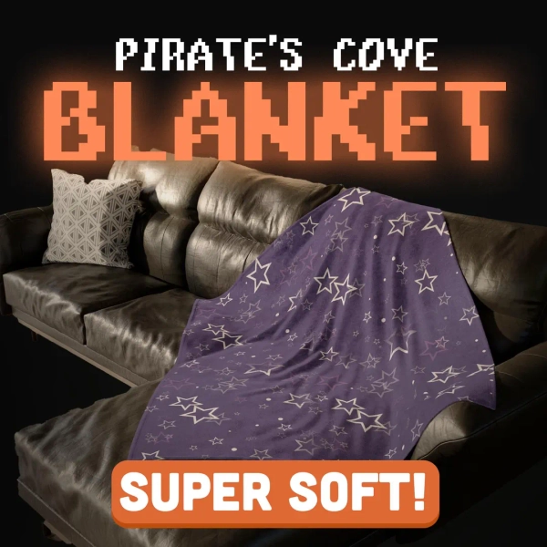 FNAF Pirate's Cove Blanket | Five Nights at Freddy's Inspired Throw Blanket, Foxy Curtain Style Cozy Prop, Purple Star Pirate's Cove Design - Etsy