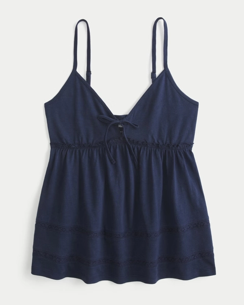 Tie-Front Babydoll Top