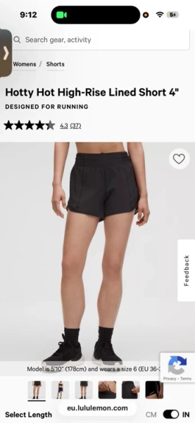 Hotty Hot High-Rise Lined Short 2.5" - Black - 12