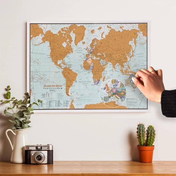 Scratch the World® travel edition map print - home, gift for him, gift for her, scratch off,world map, travel gift, gift