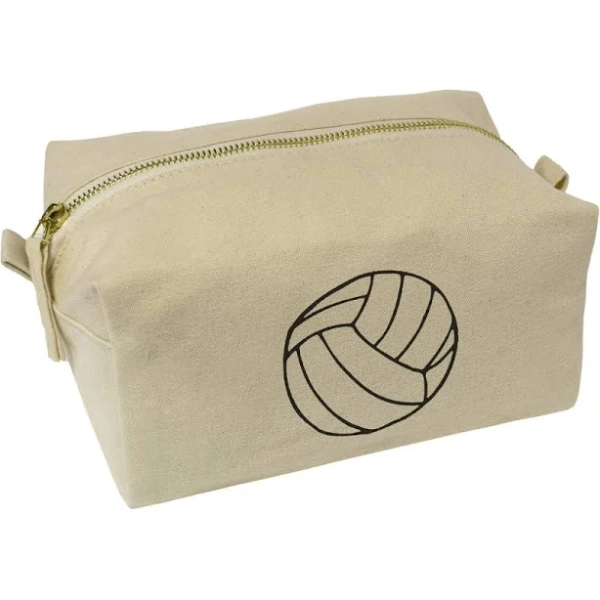 'Volleyball' Canvas Wash Bag / Makeup Case