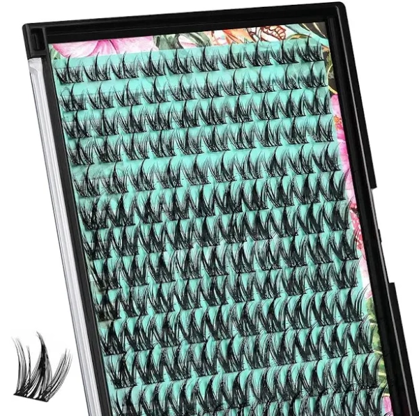 Lash Clusters Manga 140Pcs Eyelash Cluster Wet Look Ultra-Thin Lash Band Eyelashes Extensions Spiky Anime Wide Span Lashes(Puppy,C-Mix10-18mm)