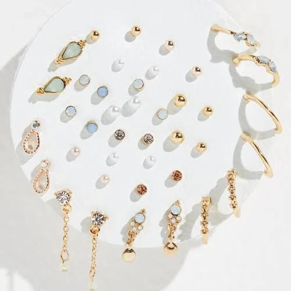 Free People Teeny Tiny Mega Stud Earring Set