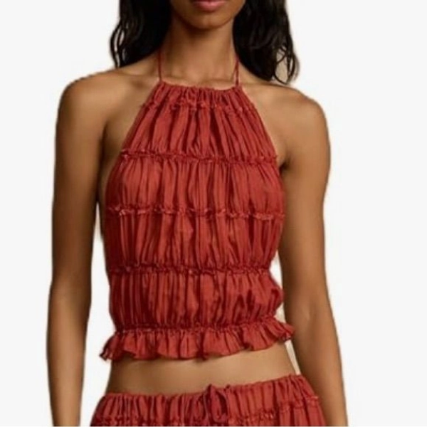 Women's Red Halter Top | Color: Red | Size: S | Top color, Top only, Red size