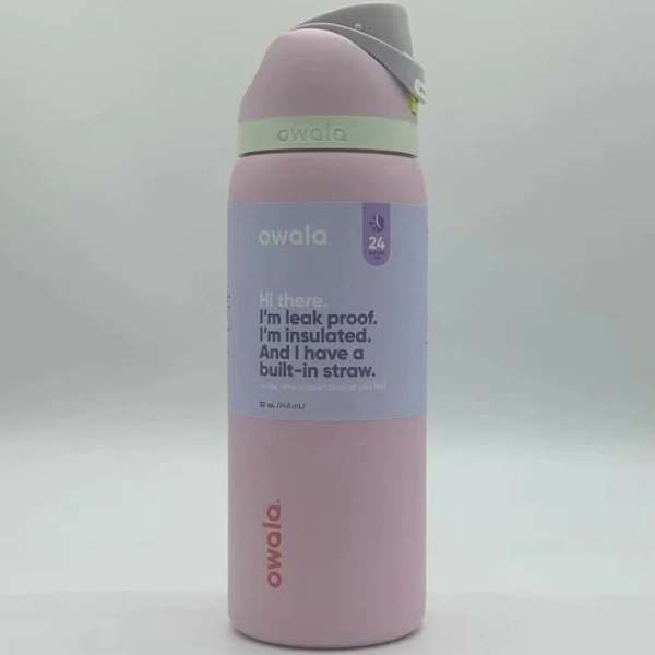Owala Sip 40oz Stainless Steel Water Bottle Light Pink
