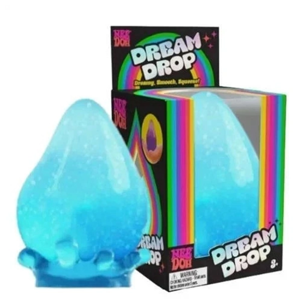 Needoh Dream Drop - Sensory Squeeze Toy w/ Dreamy Smooth Squeeze - 3" Tall Blue