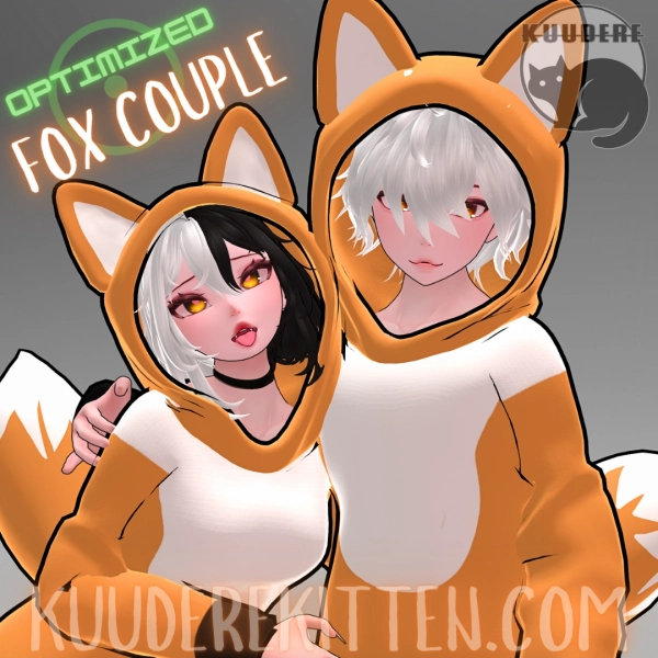 [OPTIMIZED] Fox Couple! [SFW][3.0][VRCHAT AVATARS] by kuuderekitten on Jinxxy