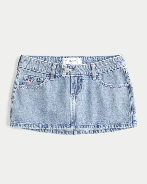 Ultra Low-Rise Denim Icon Micro Mini Skort