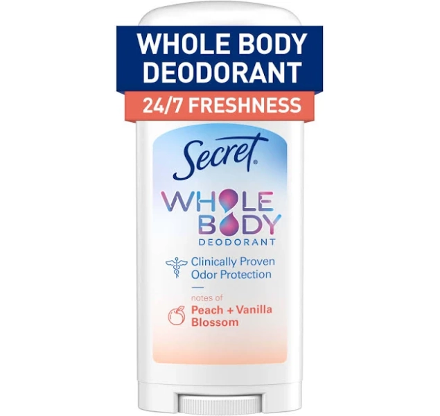 Secret Whole Body Aluminum Free Deodorant Peach + Vanilla Blossom