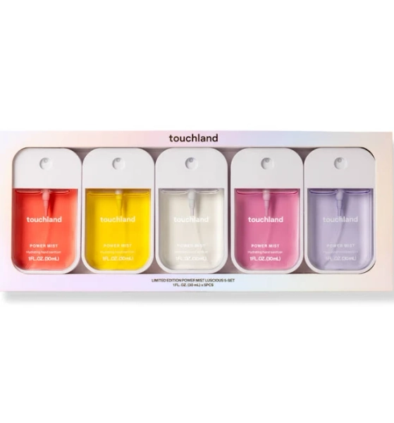 Touchland Limited Edition Power Mist Hydrating Hand Sanitizer Luscious 5-Set