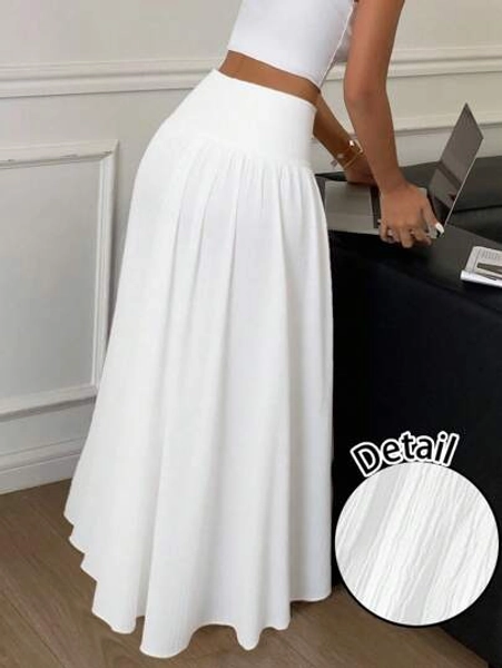 Serisse Casual Vacation Style Geometric Pattern Women's Skirt, Suitable For Summer, Flared Hem, Vacation Style Chic Dress Winter