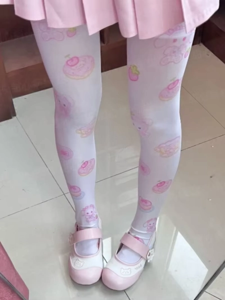 Japanese Y2k Aesthetic Long Leg Socks Pink Cartoon Printing Kawaii Cute Sock Women Harajuku Grunge Knee Length 2026 Summer - AliExpress 200574005