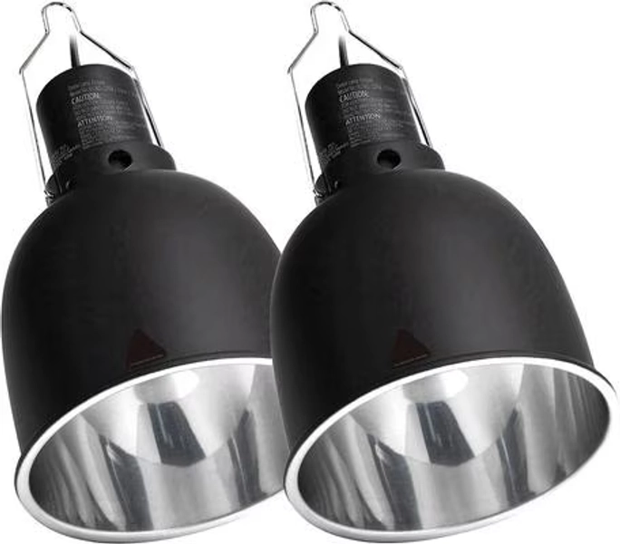 REPTI ZOO Deep Dome Matte Reptile Terrarium Lamp Fixture, 2 count - Chewy.com