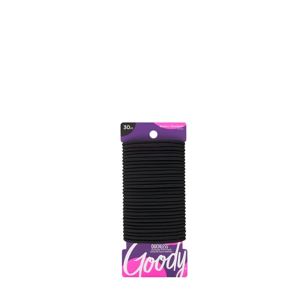 Goody Ouchless 4mm Elastic Hair Ties, Little Black Dress, 30 CT