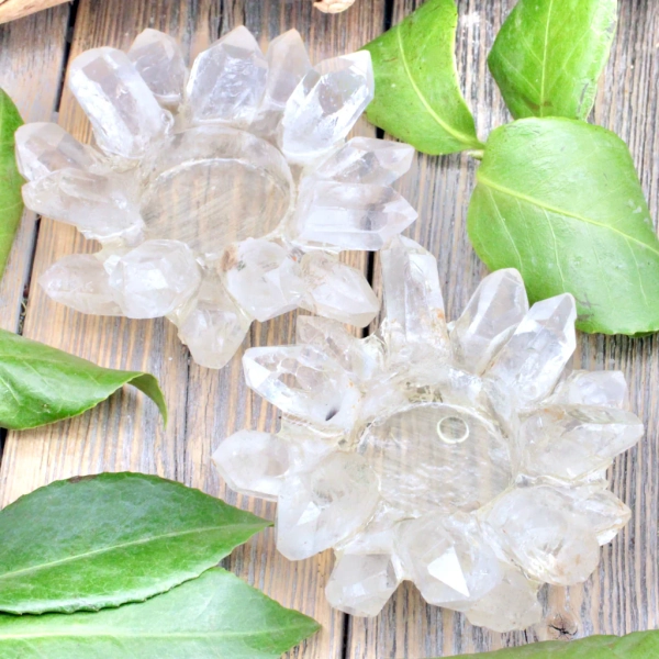 Quartz Cluster Candle Holder - Small