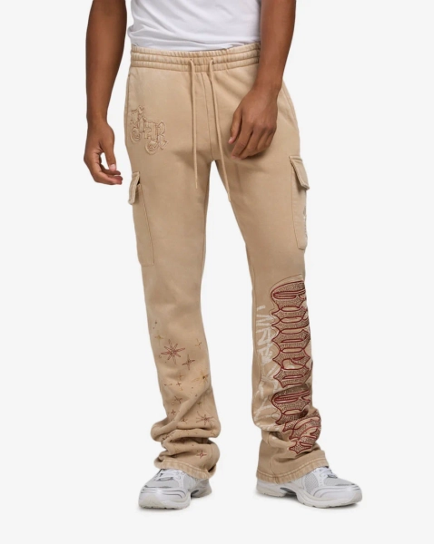 Rhinestone Dystopia Cargo Fleece Pant