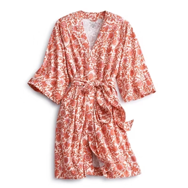 Vera Bradley Women's Cotton Knit Robe Marrakesh Warm