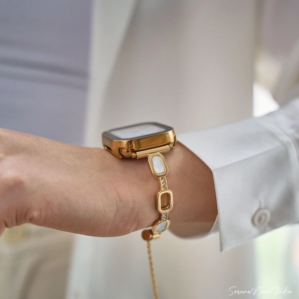 Gold Apple Watch Band, Watches Bracelet For Women, Metal Apple Watch Strap, 38mm 40mm 41mm 42mm 44mm 45mm 49mm, Series 1-10SE, Brithday Gift