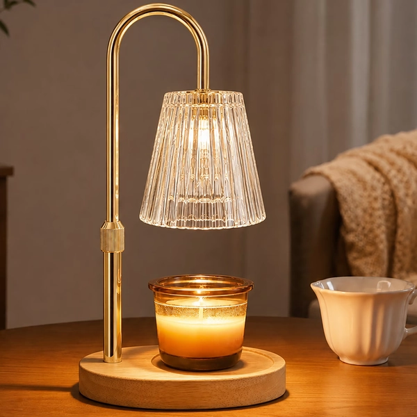 BEEPRINCESS Candle Warmer Lamp with Timer, Dimmable Wax Melter for Jar Candles, Adjustable Height, Amber, 2 Bulbs - Walmart.com
