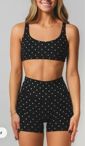 and tradeWomen's Casual Comfort Polka Dot Two-Piece Swimsuit | Black Friday Sale TikTok Shop