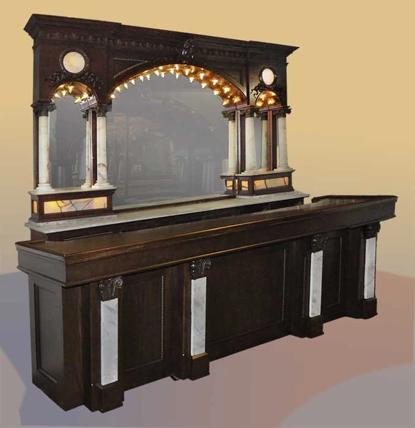 Classic 12-Foot Ice Cream Bar, w/Marble - Wooden Nickel Antiques
