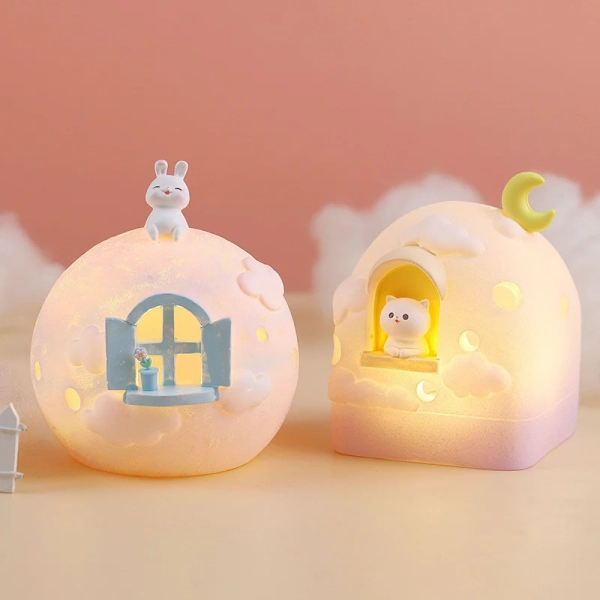 Kawaii Bunny Moon House Galaxy Lamp - Special Edition