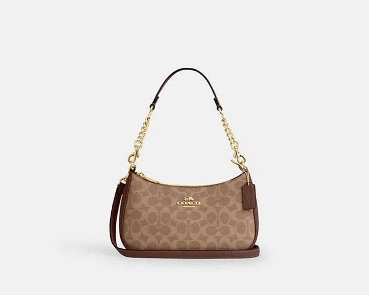 Coach Women's Teri Shoulder Bag in Signature Canvas