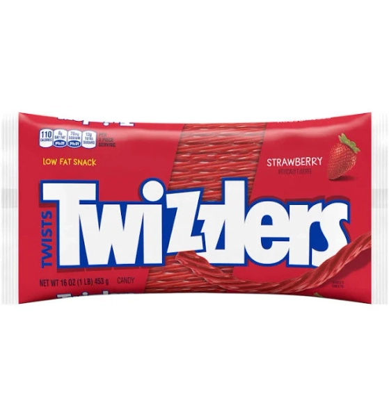 Twizzlers Strawberry Twist Candy, Laydown Bag, 16 Ounce -- 28 per case