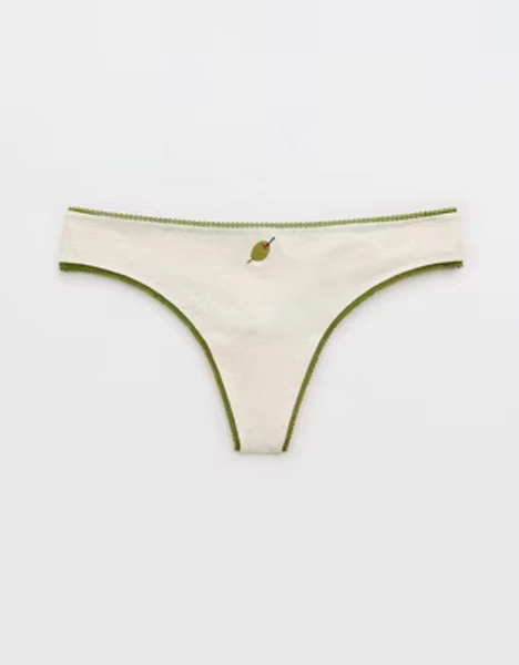 Superchill Cotton Picot Thong Underwear