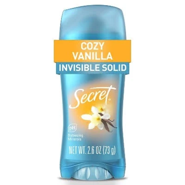 Secret Invisible Solid Antiperspirant and Deodorant Vanilla Scent