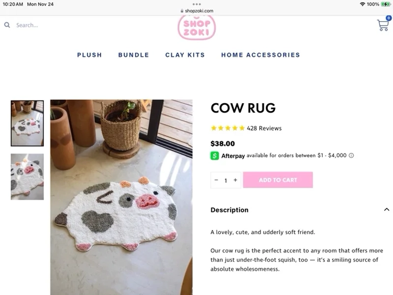 Cow rug