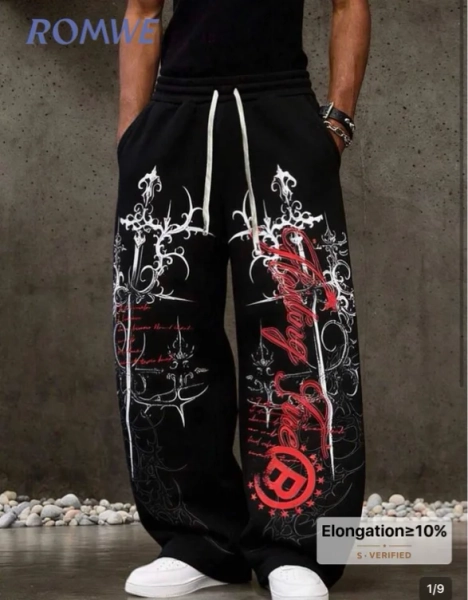 Goth Men’s Red Cross Sweatpants
