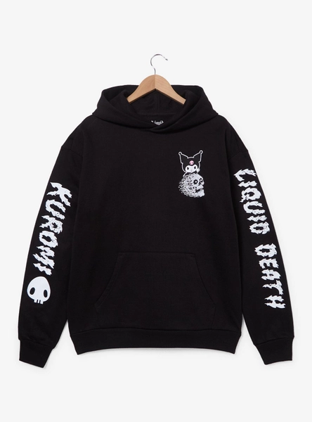 Sanrio Kuromi x Liquid Death Tonal Logo Hoodie - BoxLunch Exclusive