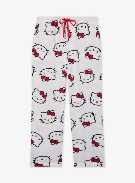 Sanrio Hello Kitty Allover Print Allover Print Plush Sleep Pants - BoxLunch Exclusive