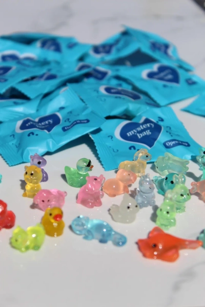Little Blue Mystery Mini Animal Bags – 1 Inch Resin Surprise Figurine Party Favors for Kids, Classroom & Office Gifts - Etsy