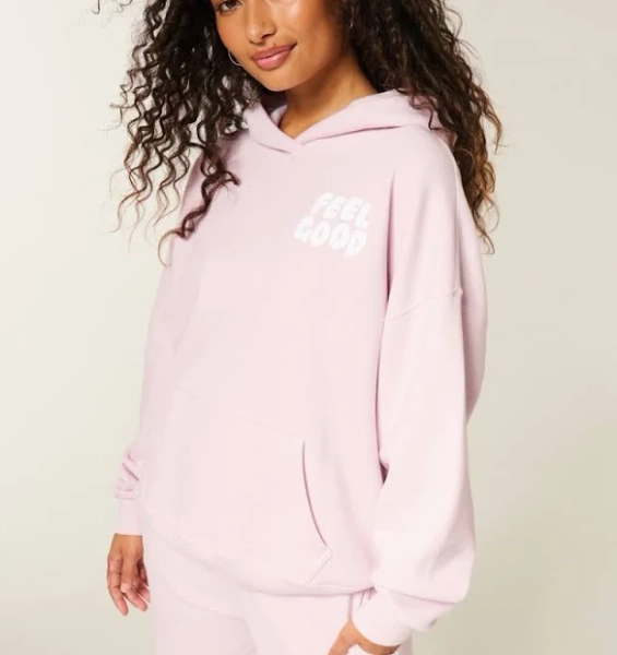 Women's Hollister Feel Good Oversized Graphic Hoodie
