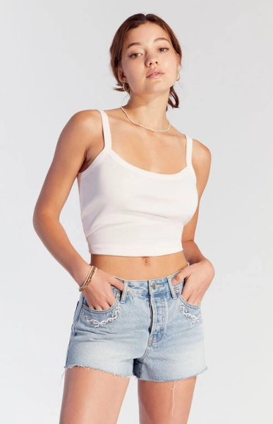 Bow Embroidered High Waisted Denim Festival Shorts