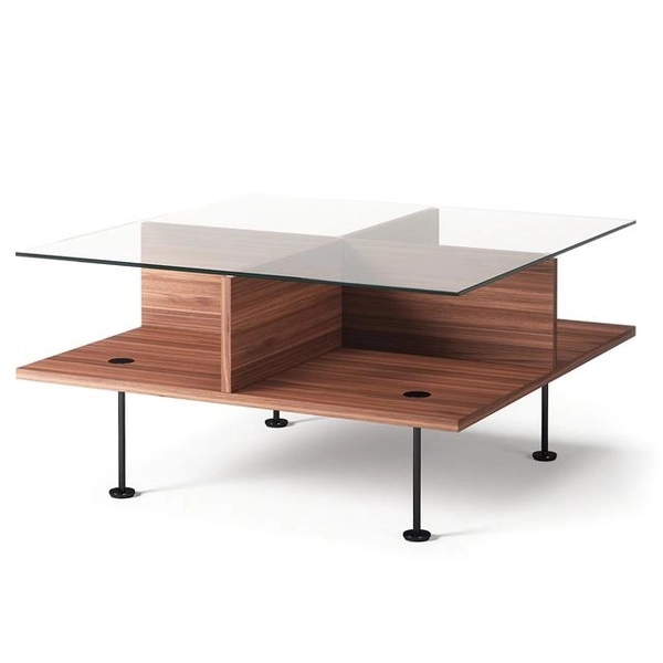 Decotique Vogue Coffee Table 70x70 Walnut/Black