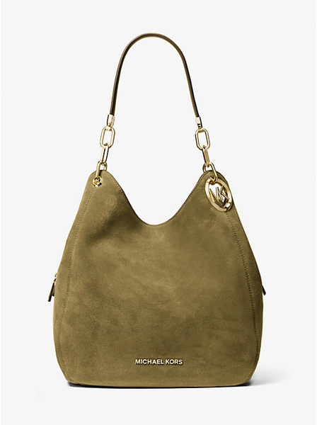 Lillie Large Suede Shoulder Bag