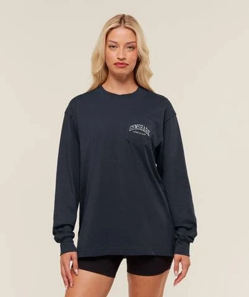 Gymshark Collegiate Graphic Long Sleeve T-Shirt
