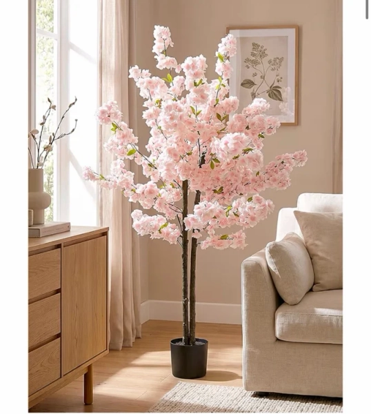 Arnusa Artificial Cherry Blossom Plant, Artificial Cherry Blossom Tree, Cherry Blossom, Indoor Plant (Pink 160cm) : Amazon.fr: Home & Kitchen