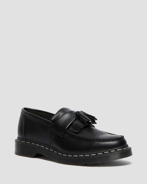 DR MARTENS Adrian White Stitch Smooth Leather Loafers
