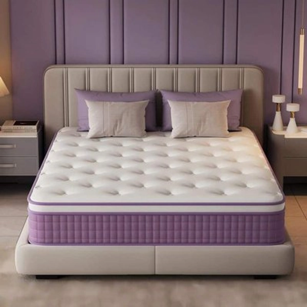 Susalt Queen Medium Gel Memory Foam 12 in. Bed-in-a-Box Hybrid Mattress Set with Pocket Springs,Pressure Relief,100-Night Trial