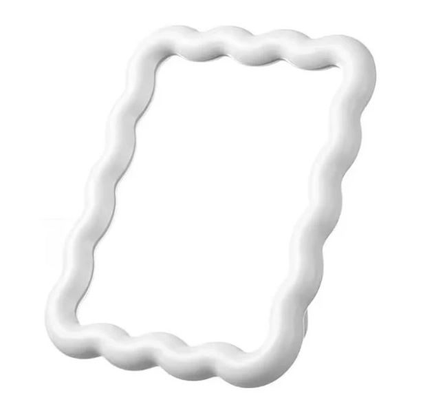 Pastel Wavy Mirror | Aesthetic Room Decor White